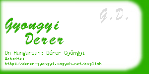 gyongyi derer business card