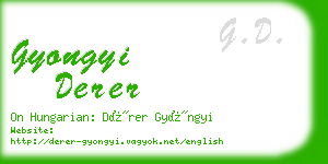 gyongyi derer business card